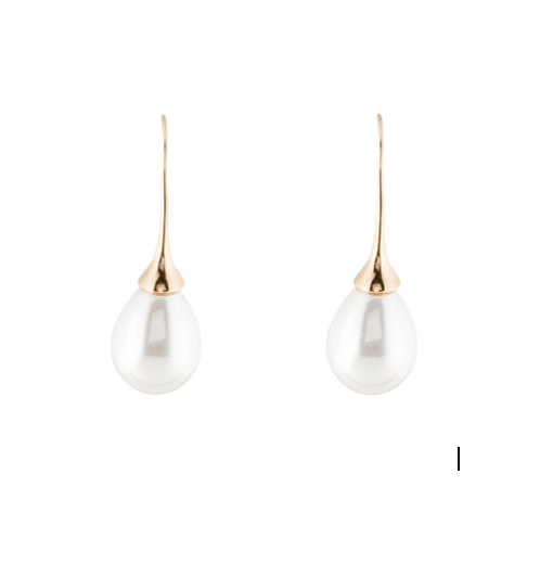 TEARDROP PEARL EARRING - GOLD