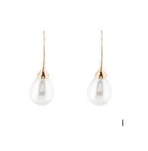 TEARDROP PEARL EARRING - GOLD