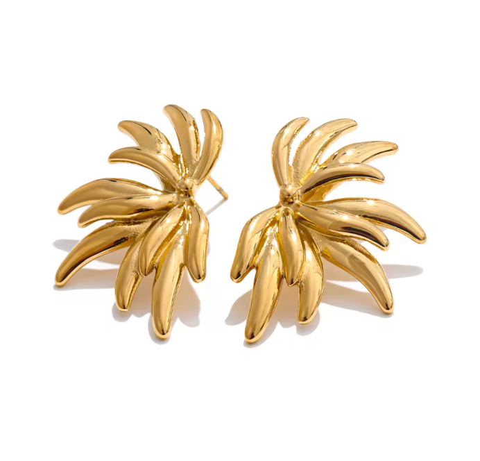 SOPHIA FAN EARRING - GOLD