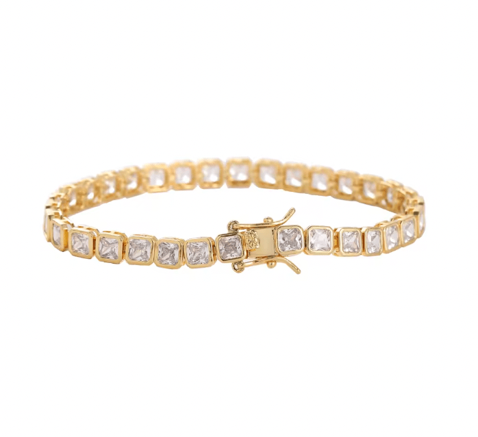 BEZEL TENNIS BRACELET - GOLD