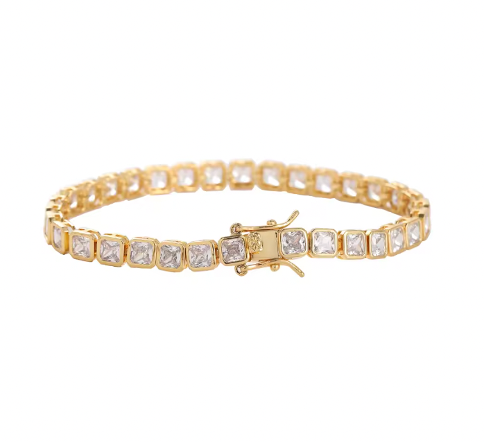 BEZEL TENNIS BRACELET - GOLD