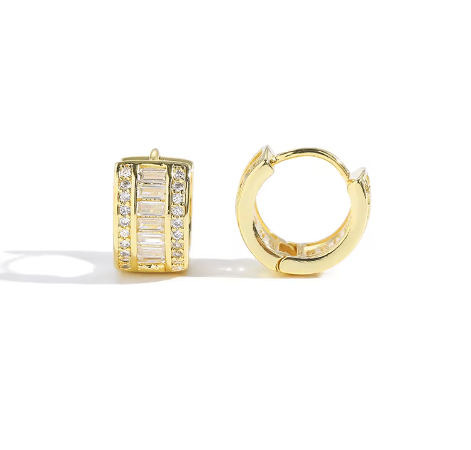 MINI CHANNEL HUGGIES - gold