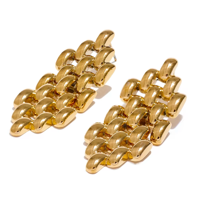 TIRE TRACK EARRING GOLD