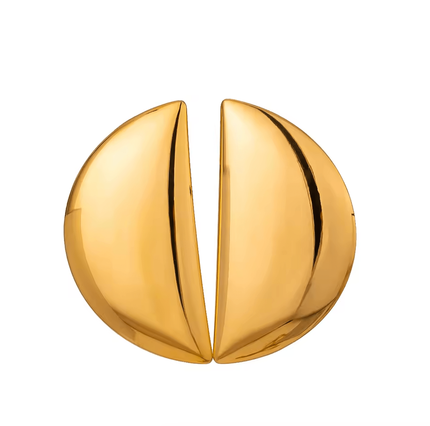 BRANCUSI WEDGE BUTTON STATEMENT EARRING - GOLD