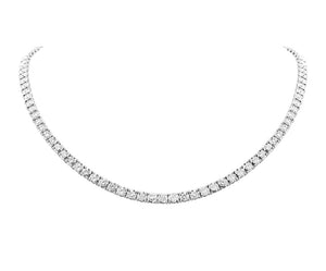 GRACE TENNIS NECKLACES - RHODIUM 16 INCHES
