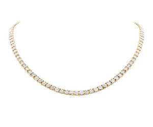 GRACE TENNIS CHAIN NECKLACE - GOLD 16 inches