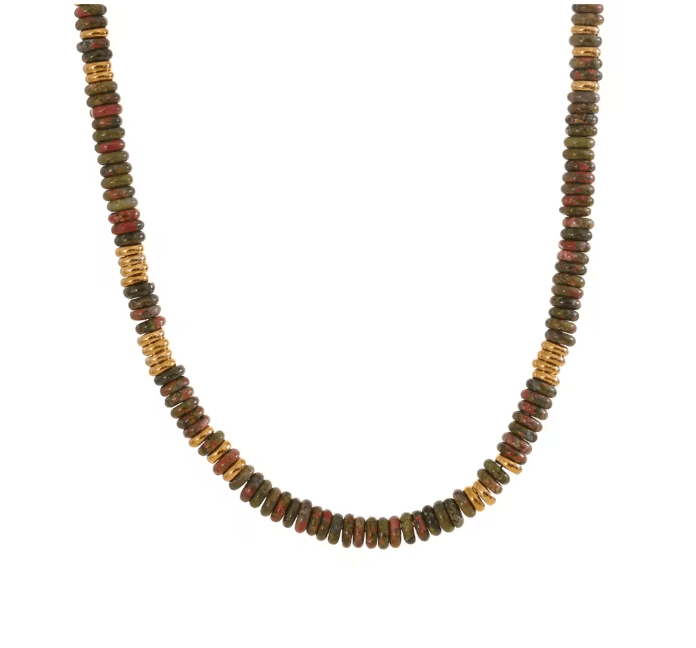 SUMMER FRIDAYS STACKED STONE NECKLACE - COCOA