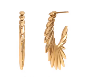 BRAVEHEART HOOP EARRING- GOLD