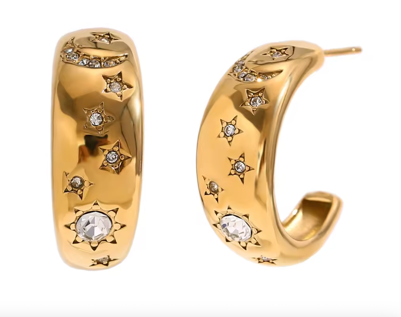 ASTRAL HOOP EARRINGS - GOLD