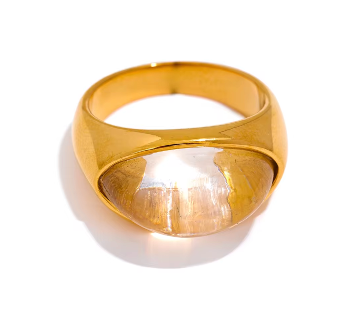 LOOKING GLASS RING- GOLD