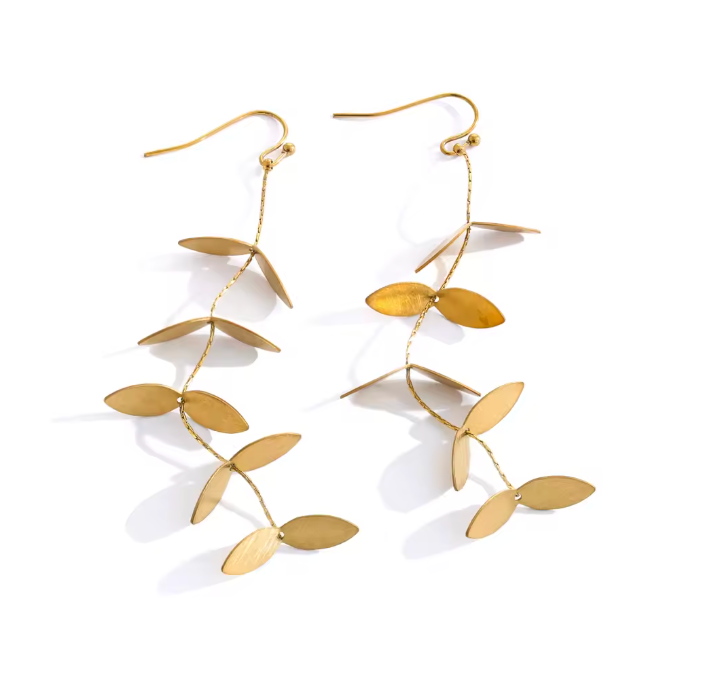 KINETIC LEAVES EARRING GOLD