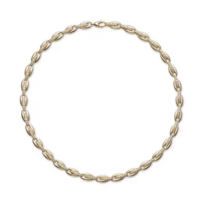 GENESIS PAVE BEAN NECKLACE - GOLD