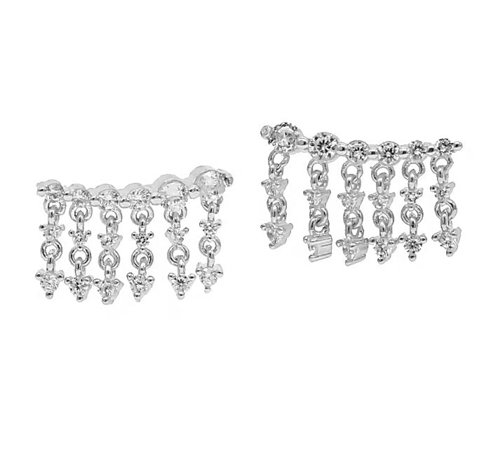 GENESIS WATERFALL EAR CLIMBER - RHODIUM