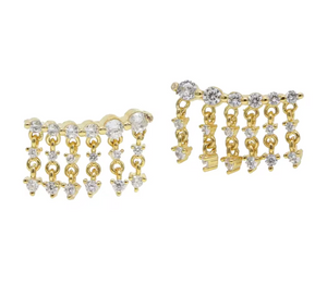 GENESIS WATERFALL EAR CLIMBER - RHODIUM