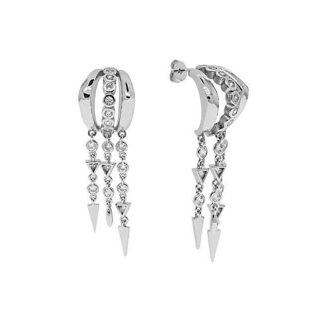 GENESIS  BEZEL SET EARRING - GOLD