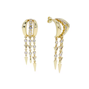 GENESIS  BEZEL SET EARRING - GOLD