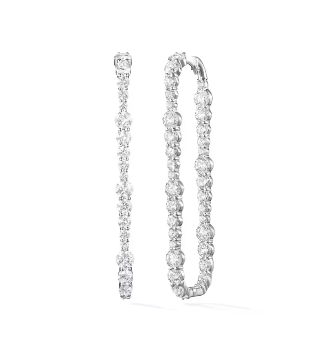 GENESIS INFINITY HOOP EARRING - RHODIUM