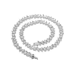 GENESIS JAGGED EDGE TENNIS NECKLACE - GOLD