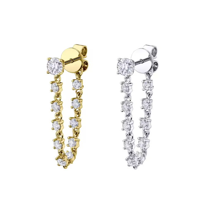 GENESIS PAIR FRONT TO BACK EARRING - GOLD