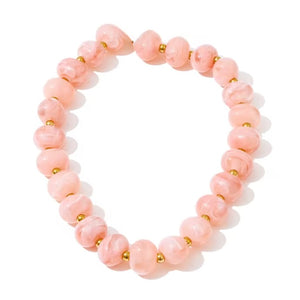 PALM BEACH RESIN BEAD CHOKER - BLUSH