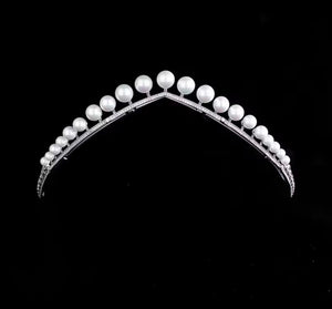 DOTTED PEARL PAVÉ ESTATE HEADBAND/TIARA