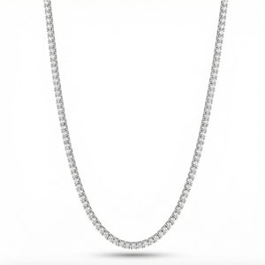 GRACE TENNIS NECKLACES - RHODIUM 26 INCHES 3MM