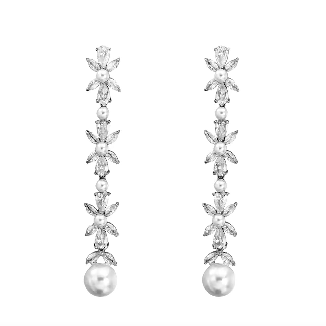 BEATRICE LONG DROP ESTATE EARRINGS