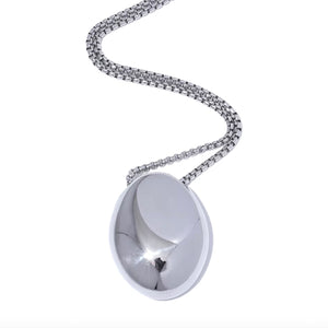 RIVER STONE LONG PENDANT - GOLD