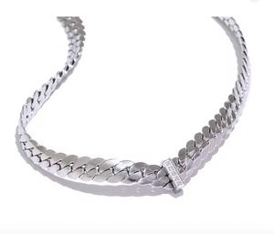 VERA FLATTENED CURB COLLAR - GOLD