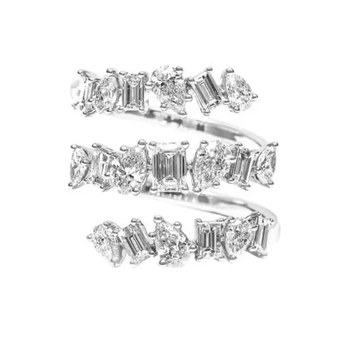 JAGGED EDGE SPIRAL RING