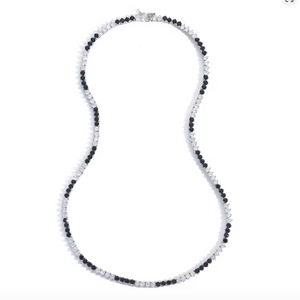 GRACE 3MM TENNIS CHAIN - JET/DIAMOND COLORBLOCK
