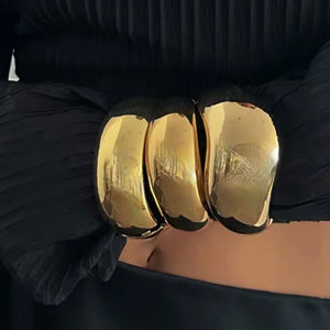XL WARPED CUFF - GOLD