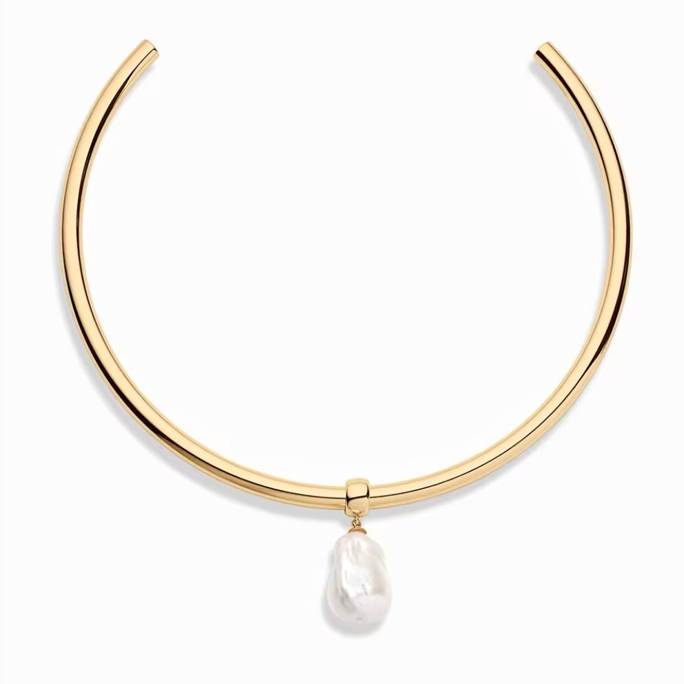 PEARL TORQUE COLLAR GOLD