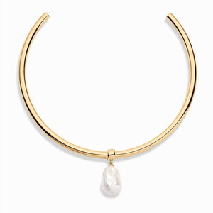 PEARL TORQUE COLLAR GOLD