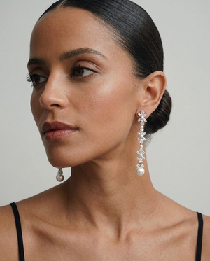 BEATRICE LONG DROP ESTATE EARRINGS