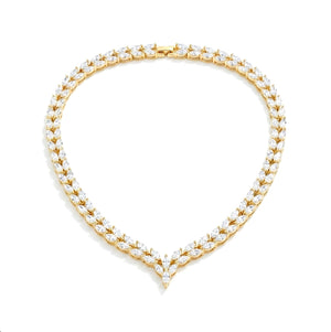 RANIA POINTED V ESTATE COLLAR - GOLD