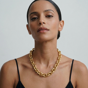 ALEXANDRIA ROLO CHAIN COLLAR NECKLACE - 16MM