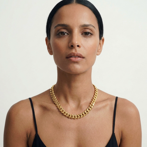 RUTH CURB CHAIN LINK NECKLACE - 12MM
