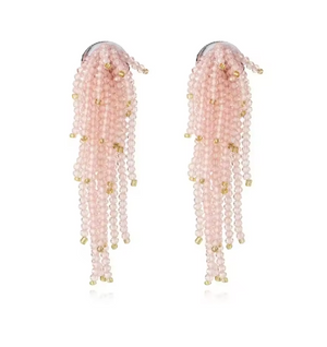 WEEPING WILLOW HAND BEADED EARRING - PETAL