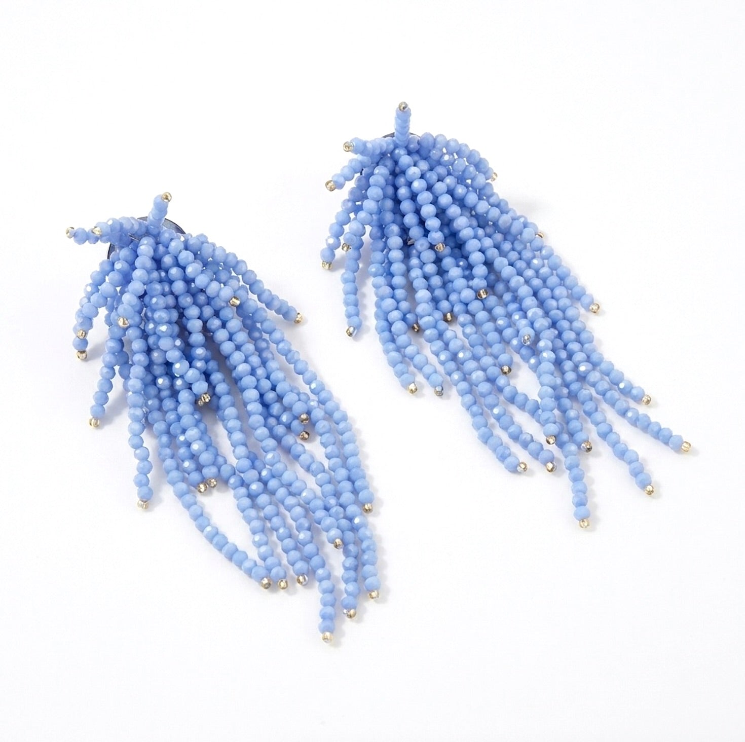 WEEPING WILLOW HAND BEADED EARRING - POOL