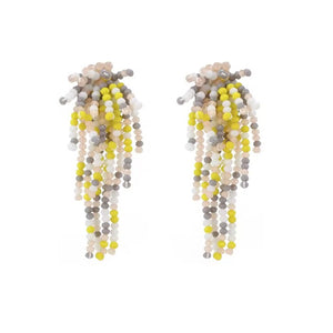 WEEPING WILLOW HAND BEADED EARRING - SUN CONFETTI