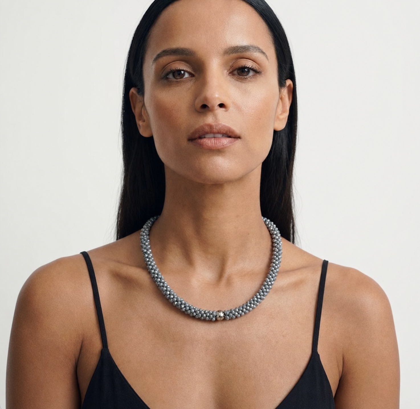 ROCK CANDY HAND BEADED COLLAR NECKLACE - DOLPHIN