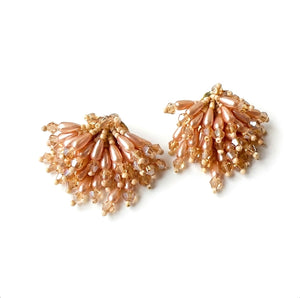 BURST HAND BEADED EARRING - SOLEIL