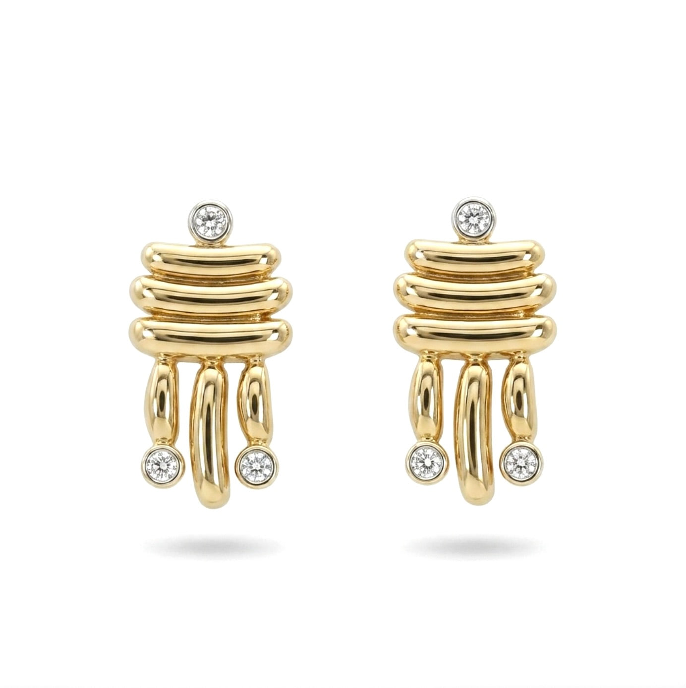 TOTEM STACKED POST EARRING - GOLD
