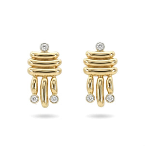 TOTEM STACKED POST EARRING - GOLD