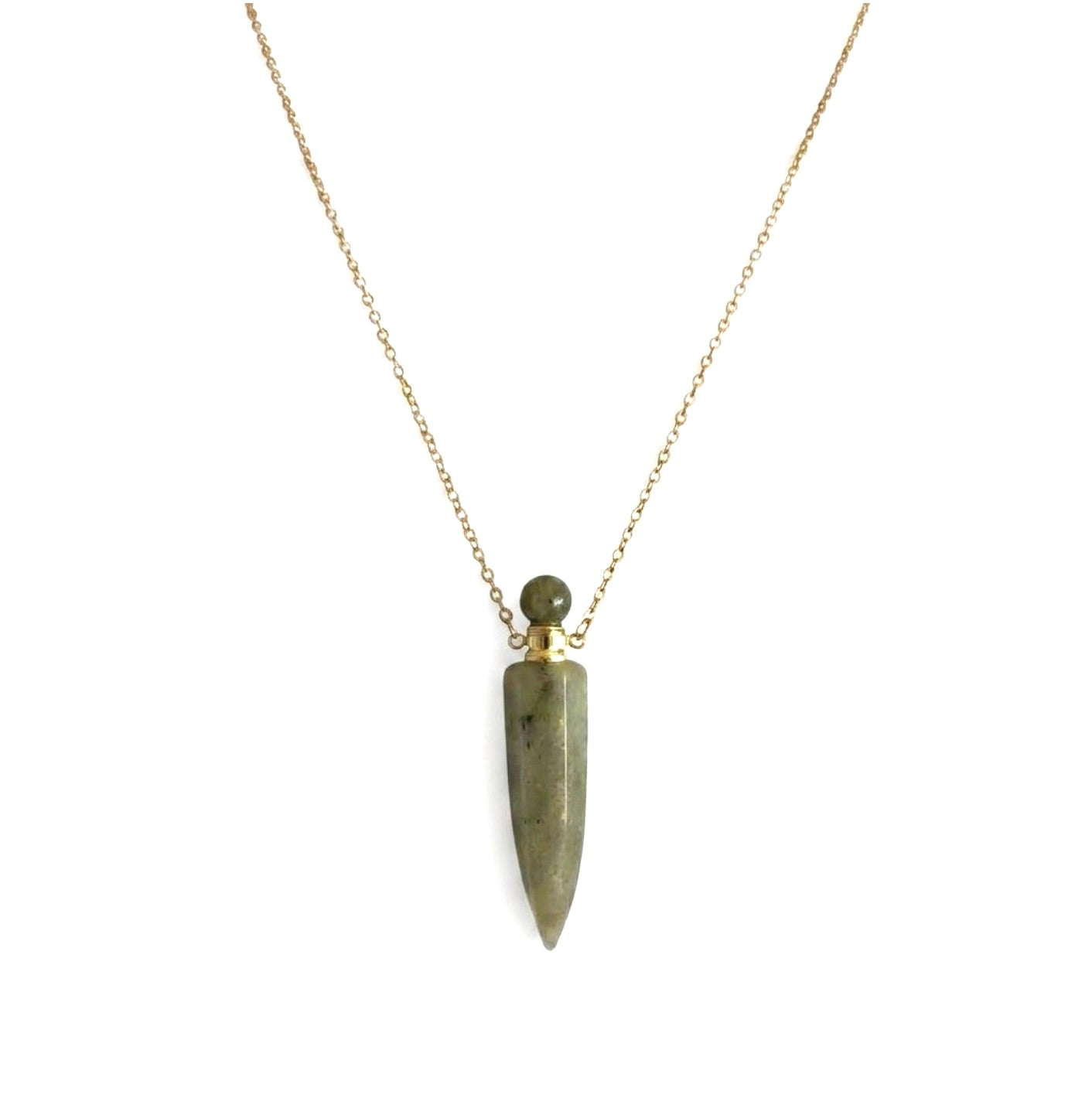 FIRESIDE FRAGRANCE AMULET PENDANT - LABRADORITE