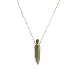 FIRESIDE FRAGRANCE AMULET PENDANT - LABRADORITE