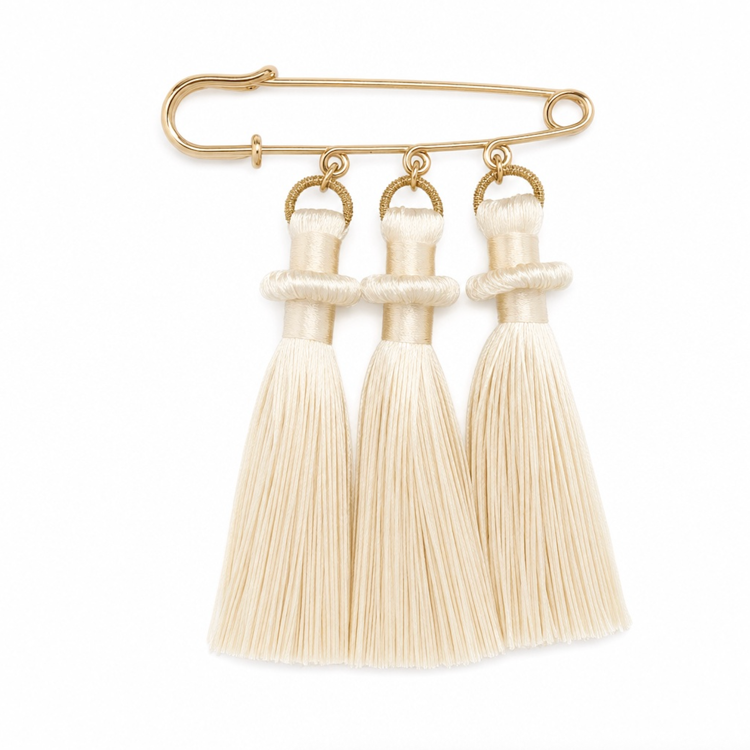 PRIESTESS TASSEL KILT PIN - CREAM