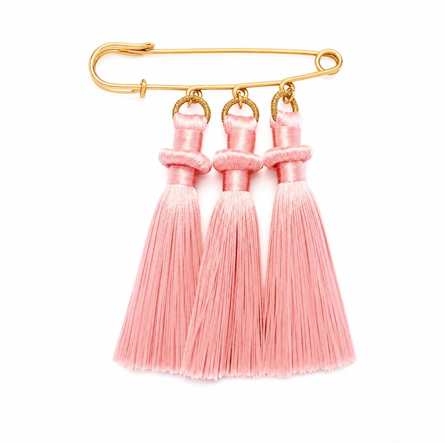 PRIESTESS TASSEL KILT PIN - BUBBLE GUM PINK