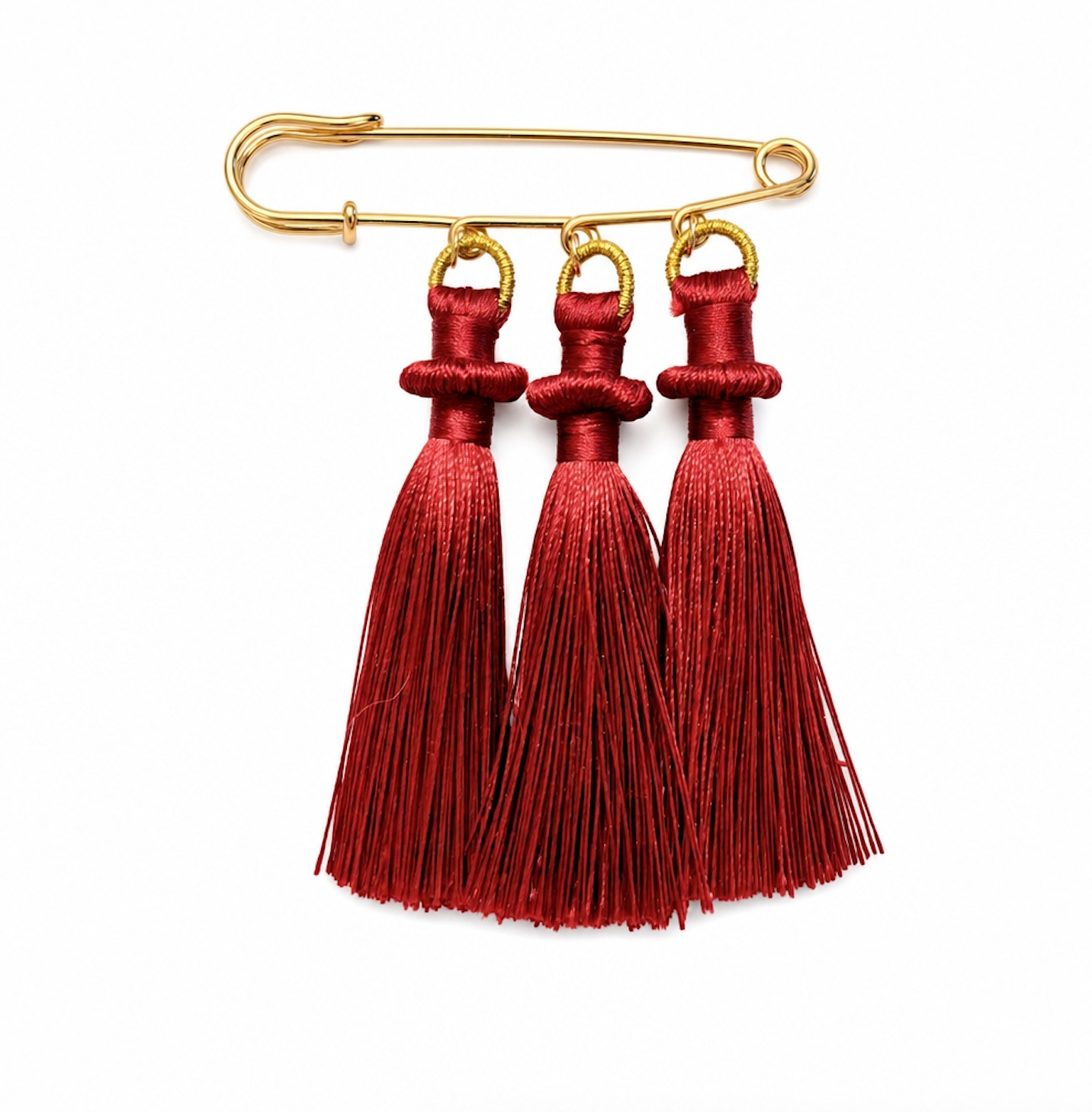 PRIESTESS TASSEL KILT PIN - SCARLET